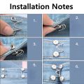 1 set Nail-free Waist Buckles Nail-free Waist Buckle Removable Jeans Pants Size Adjustment Button Tool. 