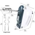 Electric Hand Beater Machine Hand Blender Hand Mixer Egg Beater Cake Baking Home Handheld Small Automatic Cream Egg Electric Beater Mixer For Cake Kitchen Ware Best for working. 