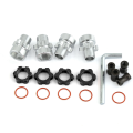 Metal 12mm to 17mm Splined Wheel Hex Hub Adapter for 1/10 Slash 2WD RC Car Upgrade Replacement Black. 