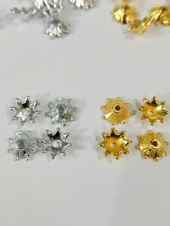 200Pcs%20Bead%20Caps%209x3.5mm%20Gold%20&%20Silver%20Plastic%20Flower%20Bead%20Caps%20for%20Jewelry%20Making%20%7C%20DIY%20Craft%20Accessories%20for%20Necklace,%20Bracelet,%20Earrings,%20Beading%20Supplies%20-%20Image%206