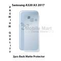 2Pcs A320 A3 2017 Back Matte Protector For Samsung A320 A3 2017. 