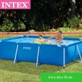 Intex Metal Frame Rectangular Pool 10Feet x 6.7Feet x 2.5Feet. 