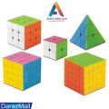 Combo set of 5 Rubik's Cube 2x2, 3x3, 4x4, 5x5 and Pyramid (Triangle) -  Prime Quailty Speed Puzzles - Fantastic Bundle Of Rubix Cube for Endless Fun and Skill Development. 