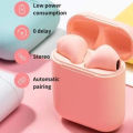 Inpods i12 Pink TWS Bluetooth Earbuds for Girls with Mic Touch Control Stereo Bass. 