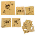 36 pes urdu wooden stencils-Urdu Stencils Wooden Writing And Drawing Tracing Slate With Pictures haroof e tahaji For Kids. 
