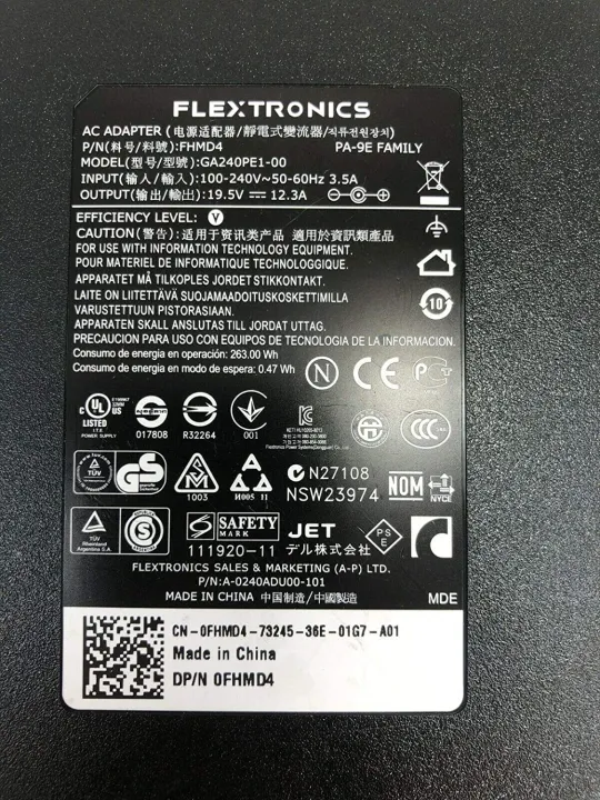 Flextronics%20Laptop%20Charger%20AC%20Power%20Adapter%20Fhmd4%20Ga240pe1-00%20240w%20-%20Image%204