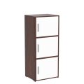 3-Tier Wood Cupboard Wood Almirah 3 Shelves With Door Storage Cabinet, Cupboard Almari. 