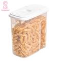 Durable Grain Storage Solution Transparent Sealed Grain Storage Container with Filter Double-open Lid for Home 1.2l/1.8l Food Storage Box. 