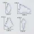 KENIAO Christmas Cookie Cutter Set - 4 Piece - Stainless Steel. 