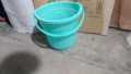 1 Piece SMALL Bucket Thick Pure Plastic 12 Liters Random Colors. 