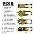 True utility Fixr 20 In 1 Multi Tool Gadget Fix Pocket Survive Key keychain Mini Multifunctional Carabiner Camp travel Hike Outdoor Ring. 