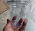 Disposable Plastic Cups Glass With Dome Lids Pack of 50 with Straw 380ml. 