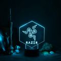 ANMIT Color-changing Razer LOGO Night light Gameing Room For Home Bedroom Decor Lamp Led 3D Lamp Kawaii Kids Bedroom. 