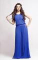 blue pocket style jumpsuit for girls. 