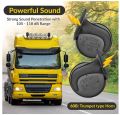 Car Horn SEGER Snail Shape- Trumpet Car Horn Set-Truck Horn-Water Profe High/Low Tone 12 Volt, Universal Fit-Orignal 60B Series, 12V Loud Car Horns with Brackets and Assembly Kit. 