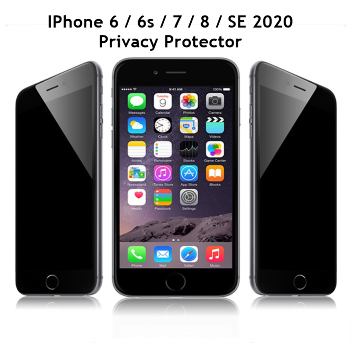 APPLE IPhone 6 , 6s , 7 , 8 , SE 2020 Anti_Spy Privacy Protector 45 Degree HD Tempered Glass Privacy Protector - Black