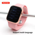 i8 Pro Max Smart Watch Pink Color Series 8 Full Display Touch Screen Pink Color Watch For Girls New Edition Smart Watch Sports Band Bluetooth Calling Watch for All Mobile Phones. 