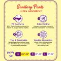 Ezi-Pants Sanitary Pants Ultra Absorbent Protection Up-to 12 hours ( Medium Size ). 