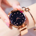 Stainless Steel  Magnet Strap Led Digital Watch For Girls - All Colors Available. 