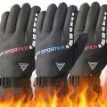 Men Winter Warmfull Finger Gloves Cold Outdoor Running Sports Hiking Skiing Gloves Motorcycle Riding Windproof Thicken Gloves. 