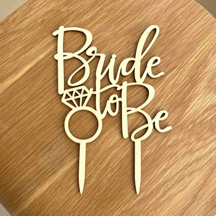 Bride to Be Acrylic Cake Topper For Bridal Shower Wedding Celebration Decoration Supplies