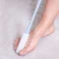 Toe Gap Cleaning Brush, Bathroom Soft Gel Exfoliating Toe Gap Foot Brush, 15.7" Foot Scrubber in Shower with Long, for All Young and Old. 