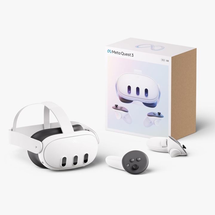 Meta Quest 3 512GB Advanced All-in-One VR Headset, Breakthrough Mixed Reality Powerful Performance Virtual-Reality