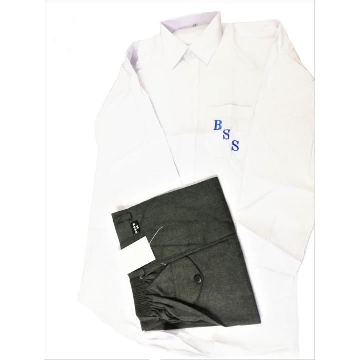 BSS Beaconhouse School System Boys School Uniforms White Stitched Pant Shirt