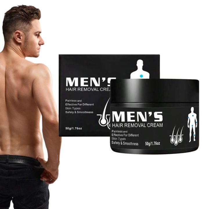 Depilatory Cream Hair Removal Cream For Pubic Hair Men 1.76oz Private At Home Hair Removal Cream For Men Soothing Depilatory For