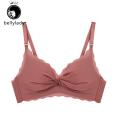 Girls Wireless Bra Anti-slip Breathable Push Up Underwear Adjustable Seamless Detachable Double Strap Lingerie. 