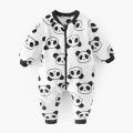 Sanlutoz Cute Panda Warm Fleece Cozy Winter Baby Rompers Long Sleeve Infants Little Kids Jumpsuits Clothing Zipper Korean Style. 