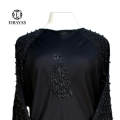 EIBAYAS - New Bell Sleeves 1600 Moti & Nag Bazu Design - Material Pure Nida Fabric 100% - Abaya For Girls & Woman - With Fast Delivery. 