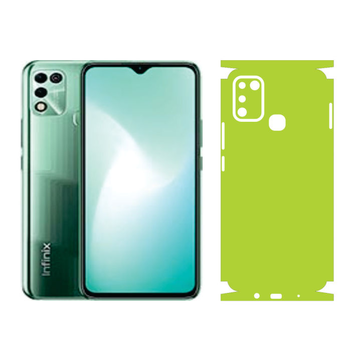 Infinix Hot 11 Play Back Paper Sheet 0189 Lemon Green Colour Self adhesive Anti-stain Wrap Cover Paper