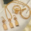 Gold Plated Imported Gold Bar Locket Chain Set. 