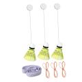 【HOT】 Indoor Badminton Trainer With Badminton Beginner Adjustable Self Practice Self Training Device For Games Sports Home Fitness. 