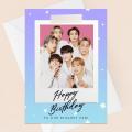 BTS Birthday Cards for Army Kpop Fans BT21 Greeting Card Folded. 