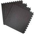 4 Pieces - High Quality Gym Floor Mat - Black  4 scare ft ( 2 x 2 Size ). 