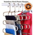 Pants Hangers S-Shape Trousers Hangers Stainless Steel Clothes Hangers Closet Space Saving for Pants Jeans Scarf Hanging. 