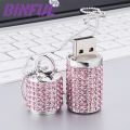 BiNFUL USB Flash Drive 4G 8G 16G Pendrive 32GB 64GB 128GB Pen Drive U Disk USB drive Irish Diamond Crystal Memory Necklace Stick. 