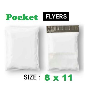 25 to 300  Pcs E-Commerce Shipping Courier Flyers Bags With Address Pocket Packaging Material Size 8x11+2 Inches