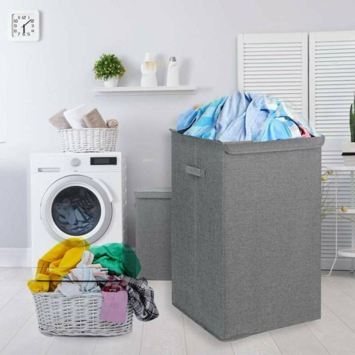 Dulex%20Foldable%20Fabric%20Laundry%20Basket%20Hamper%20Lid%20&%20Handle%20Ideal%20for%20Clothes%20Storage%20Fabric%20Storage%20Box%20&%20Square%20Baskit%20Bins%20Cloth%20Organizer%20Cubes%20Organizer%20with%20Handles%20Jewelry%20And%20Makeup%20Storage%20Box%20with%20Dual%20Handles%20with%20Lid%20-%20Image%203