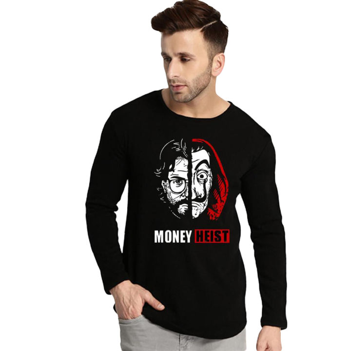 "Money Heist" Printed Full Sleeves T-Shirt
