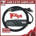 USB 3.0 to LAN RJ45 Network Card 10/100/1000 Mbps Gigabit Ethernet Adapter. 