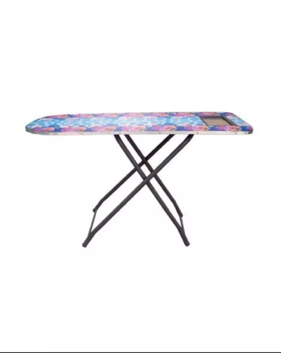 Large Wooden Top Foldable Metal Iron Stand & Iron Table