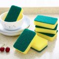 【FUN LIVE】 Dishwashing Double-Sided Sponge Cleaning Square Strong Absorbent Sponge Scouring Pad Suitable For Kitchen Bathroom Bathtub Tile Car Washing. 