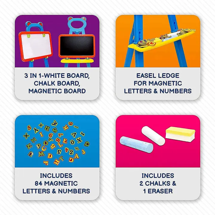 3in1%20Learning%20Easel%20Double%20Sided%20Black%20And%20White%20Drawing%20Board%20Magnetic%20Board%20and%20Chalkboard%20Art%20Activity%20Drawing%20for%20Artist%20with%20Learning%20Magnetic%20Alphabet%20And%20Numbers%20Chalk%20and%20Eraser%20-%20Image%204