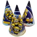 Minions Birthday Caps - Standard - Party Caps - Yellow - Boys - Minions Theme - Pack Of 10. 