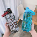 1500ml/2000ml/2500ml large-capacity plastic water cup outdoor men's and women's fitness sports belt handle summer explosion-proof space cup. 