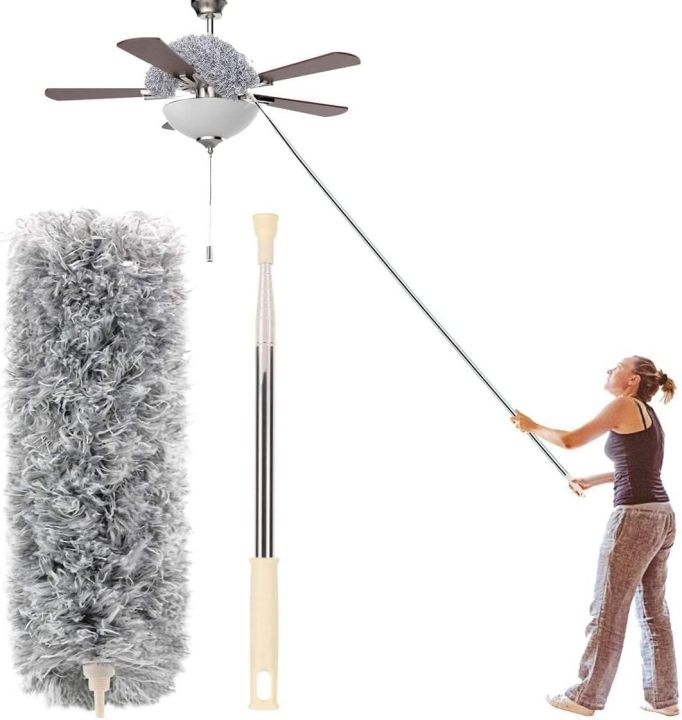 Microfiber%20Duster%20with%20Extension%20Pole%20Stainless%20Steel%2030%20to%20100%20with%20Bendable%20Head%20Extendable%20Long%20Fan%20Duster%20for%20Cleaning%20Ceiling%20Fan%20High%20Ceiling%20Keyboard%20Furniture%20Cars%20Gray%20-%20Image%205