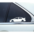 Car & Laptop Sticker - 2X Lowered car outline JDM stickers - For HONDA CIVIC FD2R Type-R sedan 8th gen Standard size - 5.5" (140mm). 